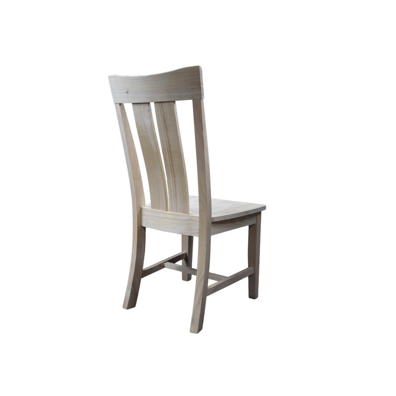 Black Solid Wood Slat Back Side Chair Set of 2