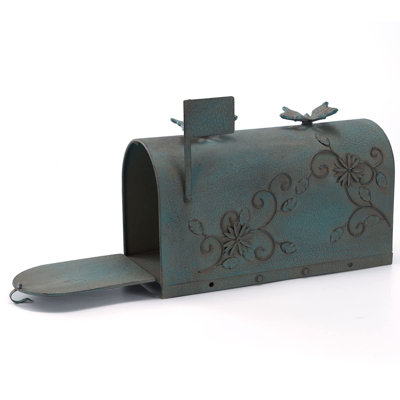 Heavy Duty Mailboxes for Outside, Decorative Mailboxes Outside, Rural Mail Box Postal Storage Box with Butterfly Decoration, (Butterfly)