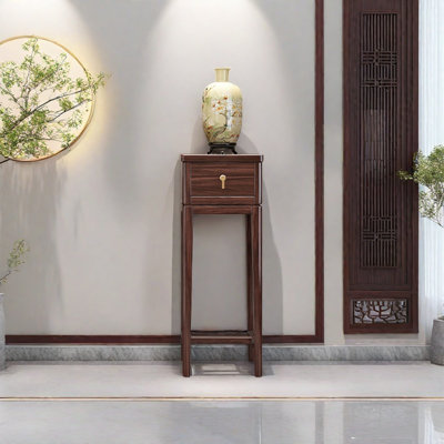 Wood Plant Stand: Drawer, Eco - paint & Sturd