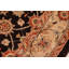 Tapis brun floral en laine noué à la main 7 pi 11 po x 9 pi 10 po Floral