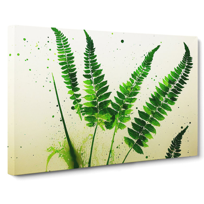 Fern Leaf Splash Vol.3 - Wrapped Canvas, 35cm H x 50cm W x 3cm D