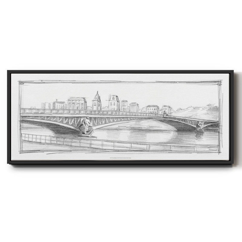 Pont Mirabeau - toile encadrée, H 8 po x l 20 po