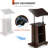  Wood Lectern Podium Stand with Detachable Storage Shelf Height Adjustable Tilting Desktop Portable Rolling Laptop Cart on Wheels Mobile for School Church Office Speech Brown