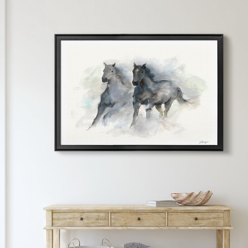 «Run Free II», impression sur toile encadrée, H 22,5 po x l 30,5 po x P 1,5 po, Noir