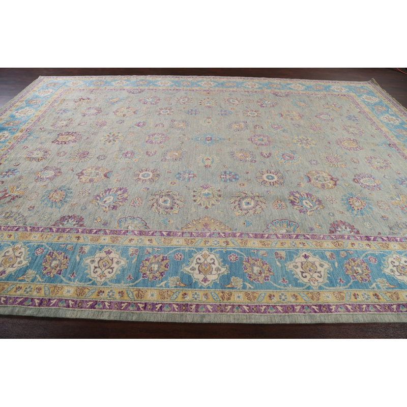One-of-a-Kind 10'6" X 14'6" Wool Area Rug in Green