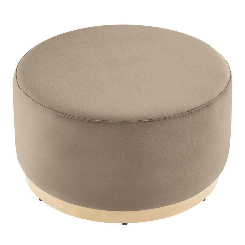 Modway Tilden Upholstered Ottoman, Taupe Velvet