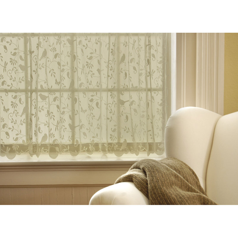 Brooke Sheer Single Curtain Panel, 60" x 96", Cafe