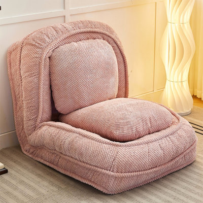 Lit pour chien à 5 positions réglables, rose, idéal pour la détente Lit confortable pour chien, positions, teinte rose