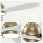 Ventilateur de plafond 52 "à haut débit d'air avec lumière - moteur à courant continu silencieux et réversible, télécommande 6CC 6500CFM avec mémoire 3CCT-1192589676-1192589673