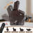EONIX Triple Motor Lay Flat Power Lift Recliner Chair for Elderly with Massage, 400lbs Electirc Lift Chair for Living Room, Independent Adjustable Backrest Headrest, Extended Footrest, Dark Brown-118766122