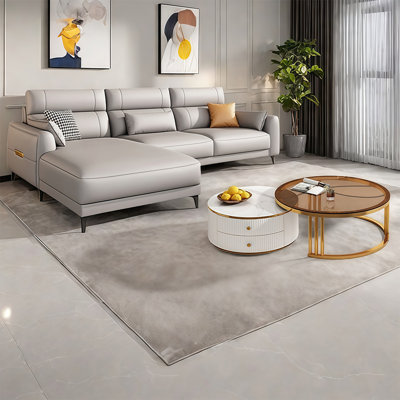 American-style light luxury straight row sofa