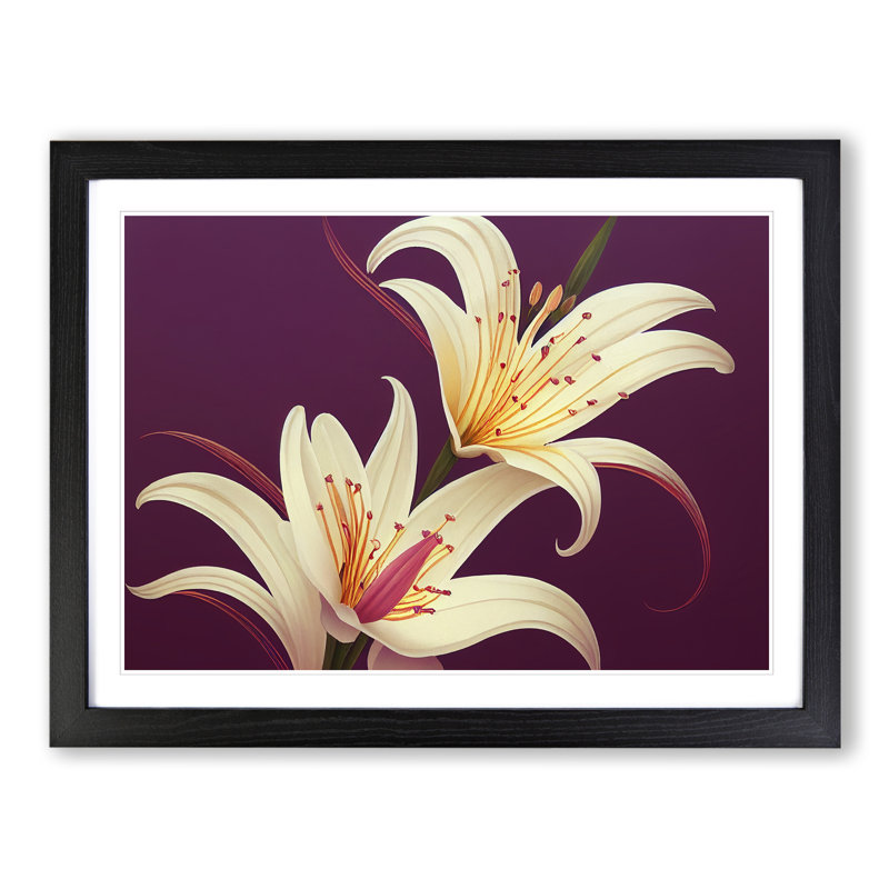 Dazzling Lily Flowers - Framed Print