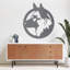 Décoration murale en forme de cercle avec loup - ACM-62184440-62184443