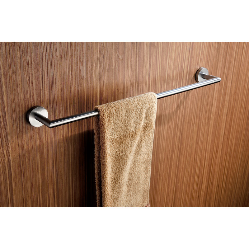 Caster 2 23.07 " 1 - Bar Wall Towel Bar, Polished Chrome