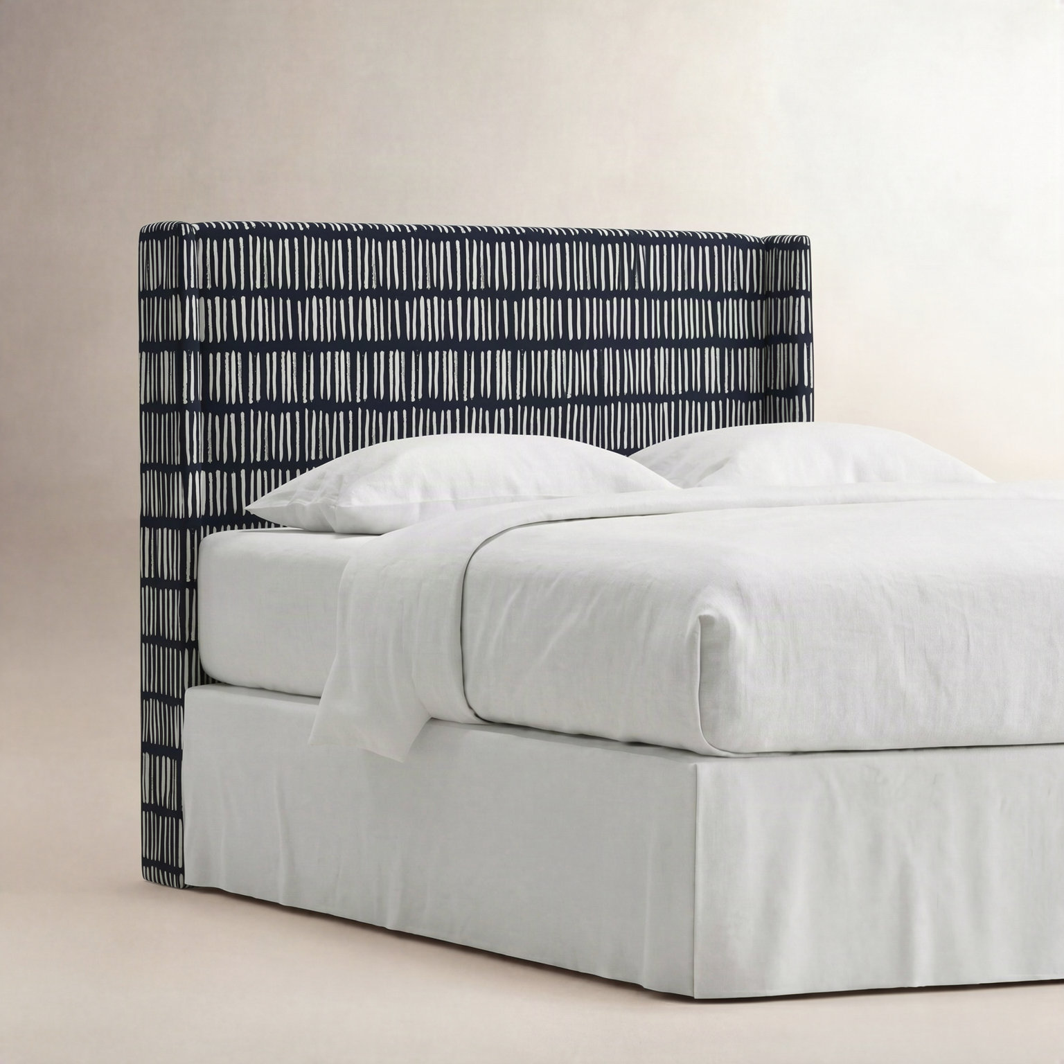 Matt Cotton Upholstered Headboard, King