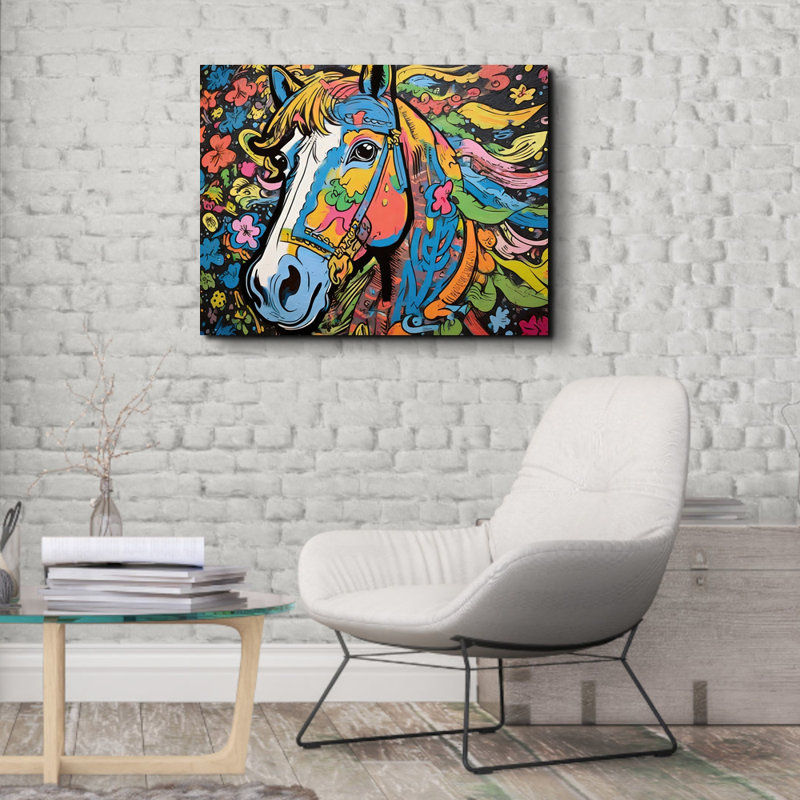 «Horse Graffitianimals» sur, H 20 po x l 24 po