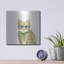 Art mural en métal luxueux «Cool Cat IV» par Grace Popp, 12 po x 12 po