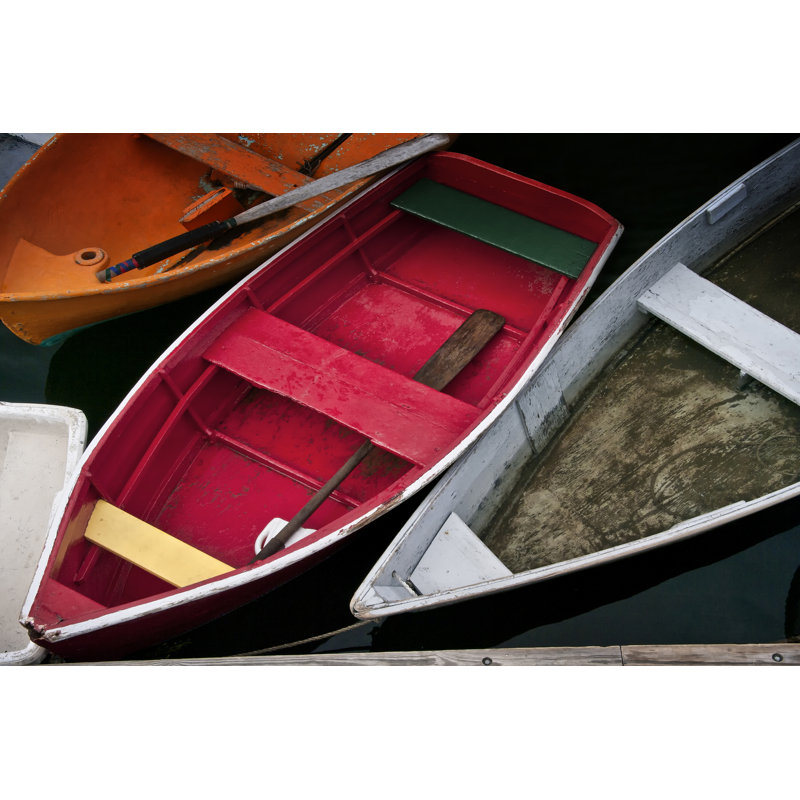 Wooden Rowboats XII by Rachel Perry - Photograph Print, 81cm H x 122cm W, Black Floater Framed