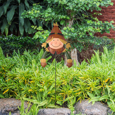 26" Scarecrow Gal Garden Stake