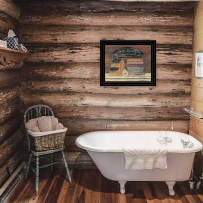 "HOT BATH" by Pam Britton, Ready to Hang Framed Print