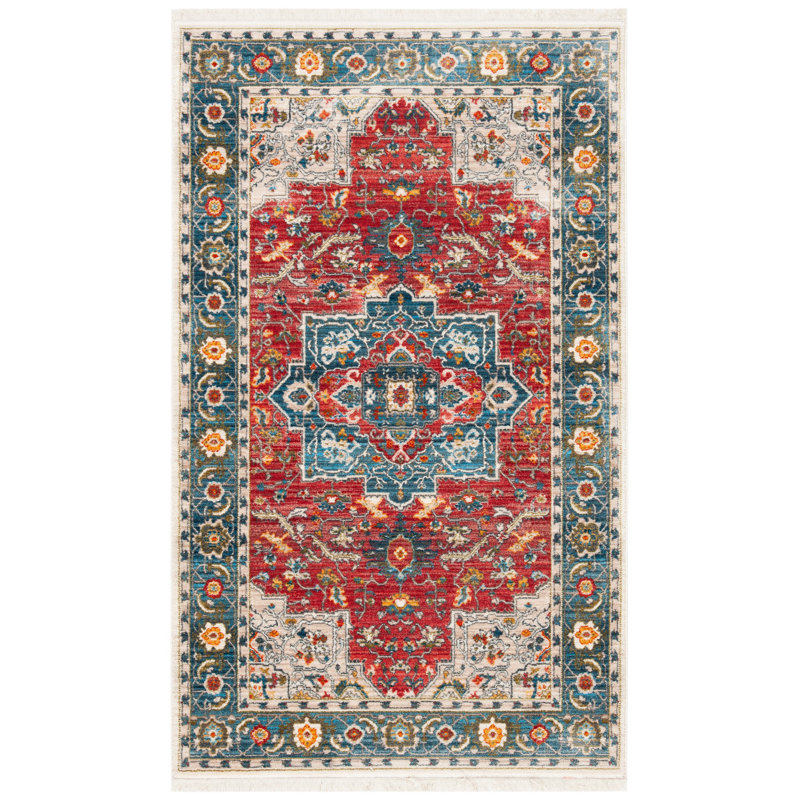 Herblay Vintage Persian Performance Oriental Rug, Rectangle 4' x 6'