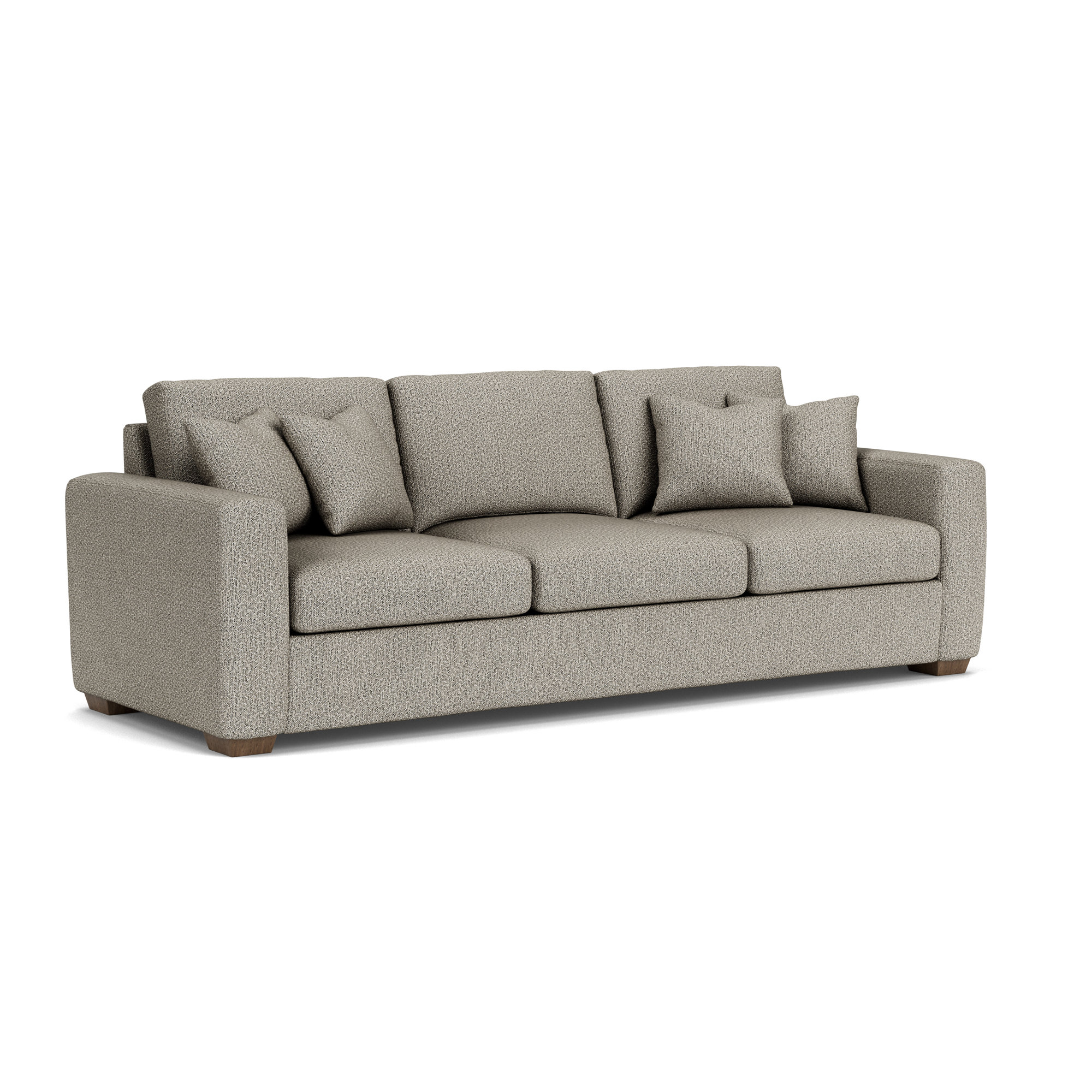 Anaiza 104'' Upholstered Sofa, 37" H x 104" W x 41" D, Gray Polypropylene/Olefin