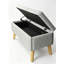 Banc de rangement avec repose-pieds avec plateau intégré, repose-pieds carré et repose-pieds rembourré