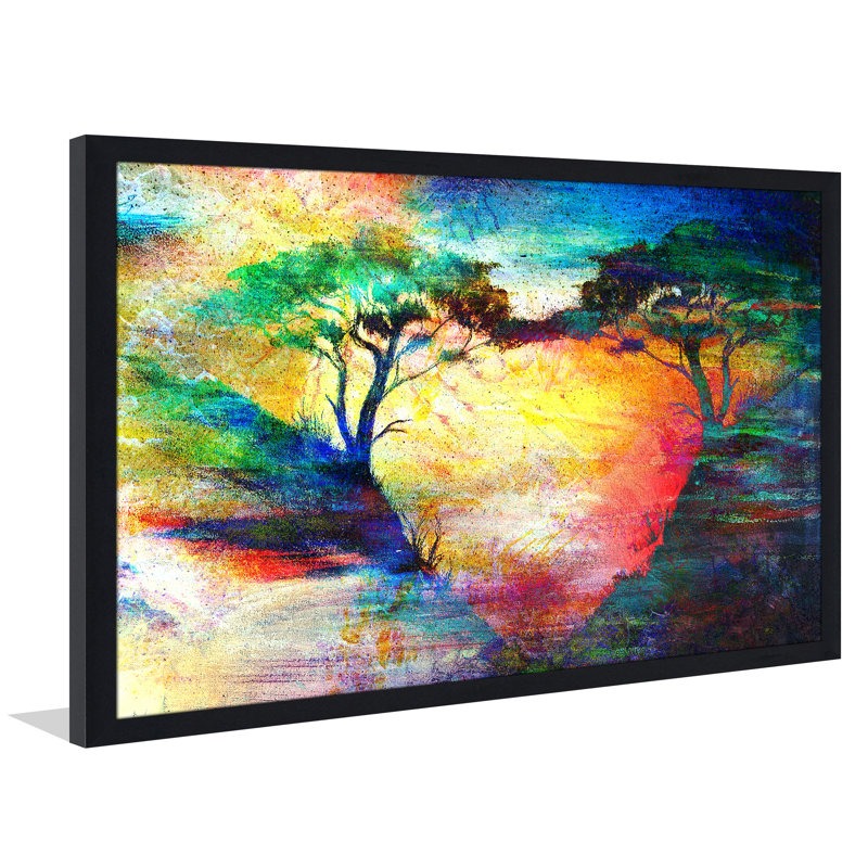 «  "trees trees trees 1"  », impression encadrée, H 35,5 po x l 51,5 po x P 0,75 po
