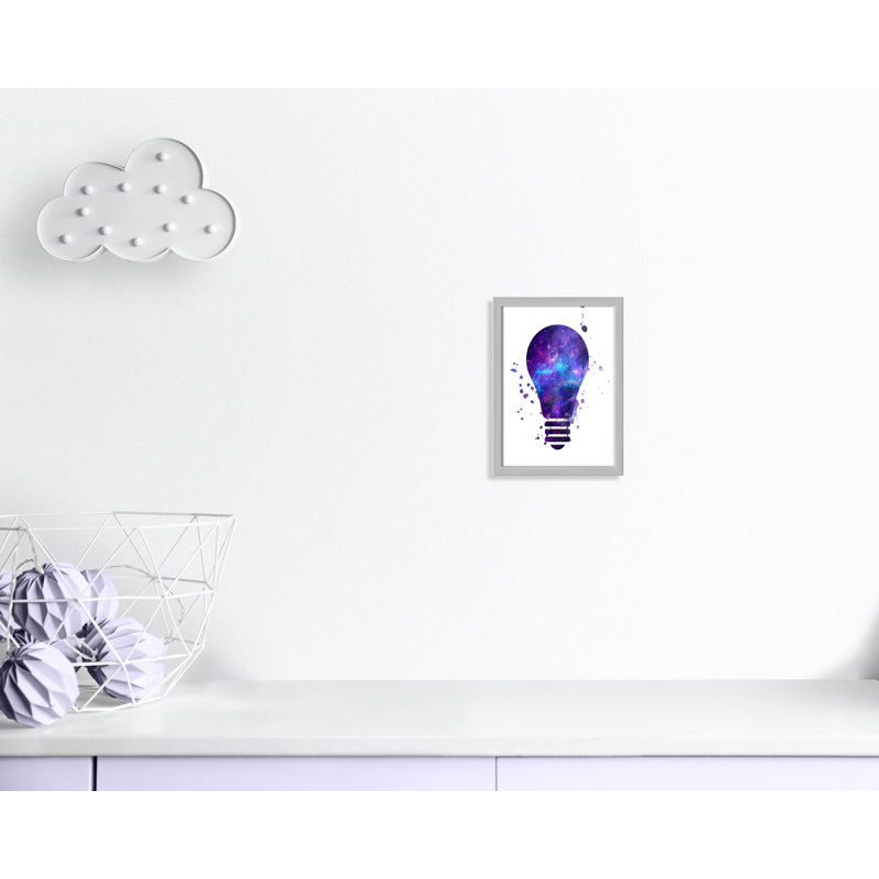 Décoration murale pour enfants light vagues, H 15 po x l 11 po x P 1,19 po, Encadré de boîte argent