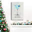 Blue Christmas Cocktail - Wrapped Canvas Print-1120440578