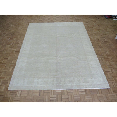 Aubreyjo One-of-a-Kind 9'2" X 11'5" Wool Area Rug in Light Gray