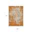 Tapis extérieur lavable abstrait orange et ivoire 3 pi x 5 pi