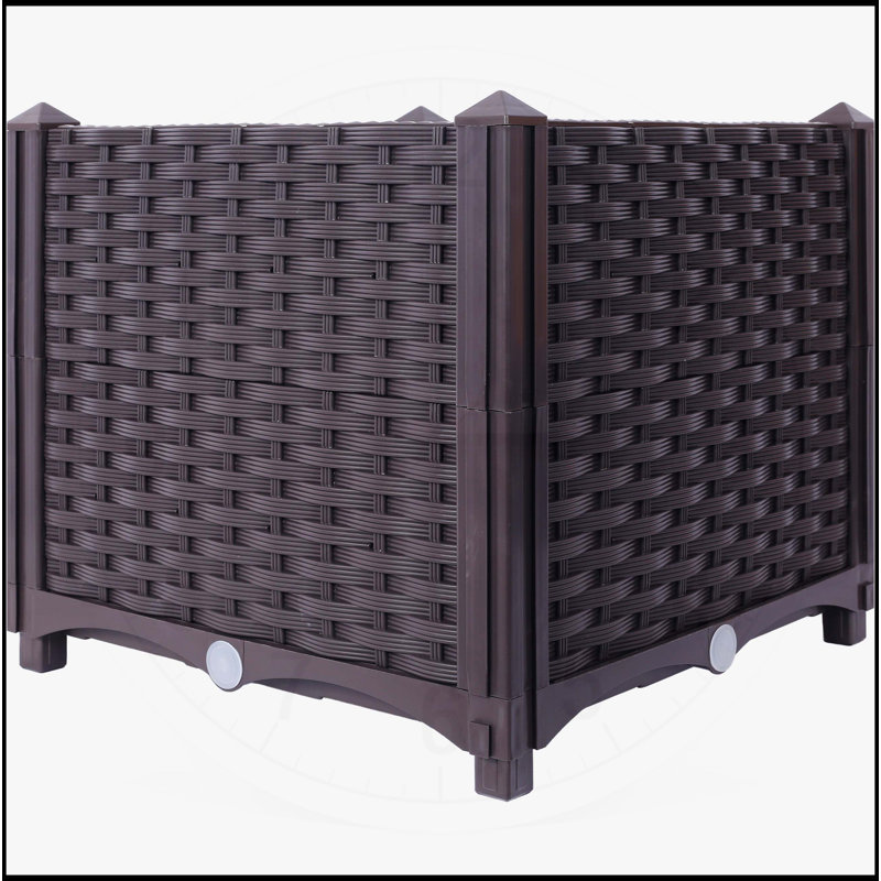 Bacs à fleurs en plastique, H 14,7 po x l 15,7 po x P 15,7 po
