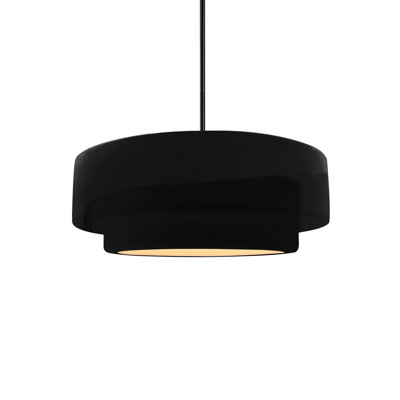 Luminaire suspendu tambour 1 lumière Gela