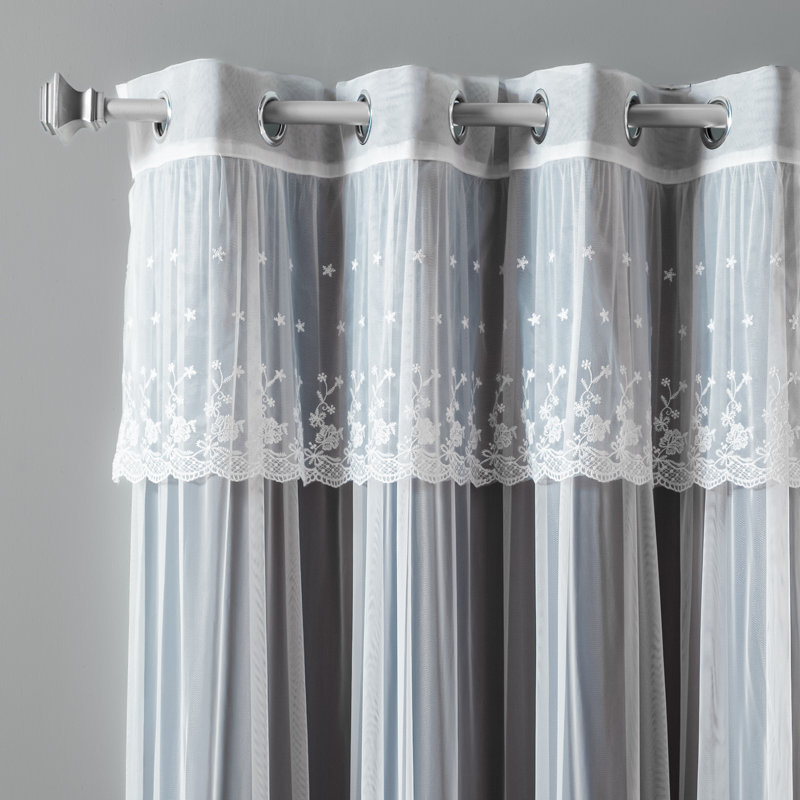 Paire de rideaux obscurcissant et isolant avec œillets Crenshaw, Bleu marine, L 52 po x H 96 po