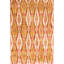 Rumi Ikat Hand-Knotted Silk Orange/Cream/Cinnabar Area Rug