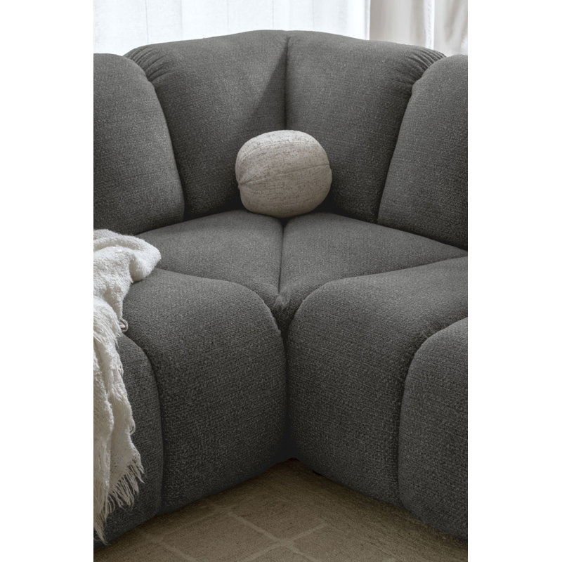 Shell Corner Sofa , Left Hand Facing, Dark Grey