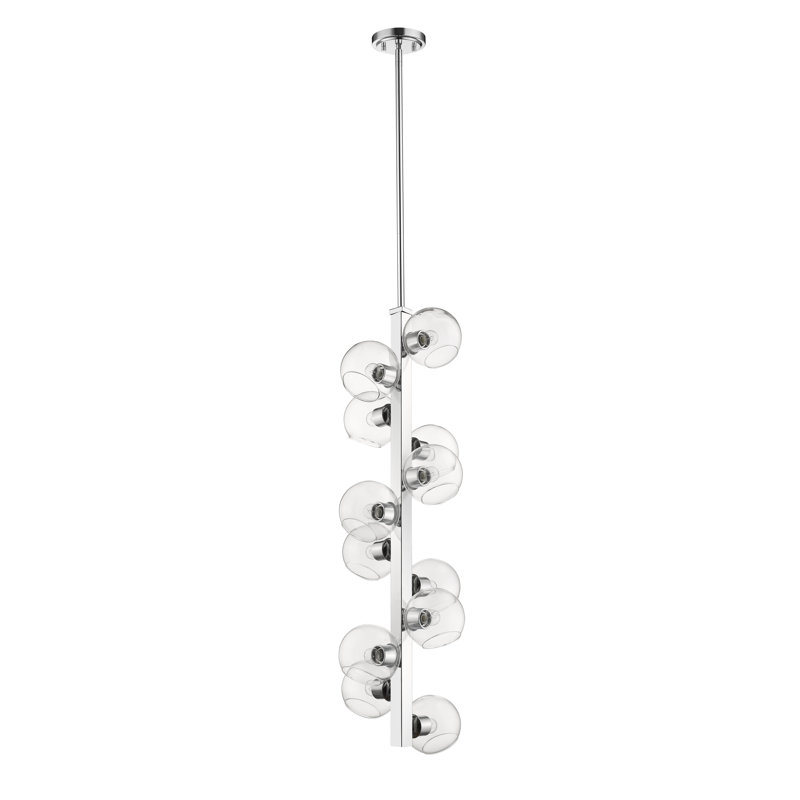 Lustre linéaire spoutnik moderne Gaines 12 lumières