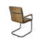 Amulek 19.3cm H Leather Upholstered Metal Upholstered Back Accent in Tan