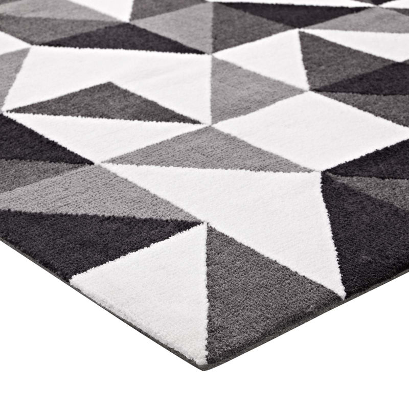 Modway Kahula Geometric Triangle Mosaic Area Rug, Rectangle 5' x 8'