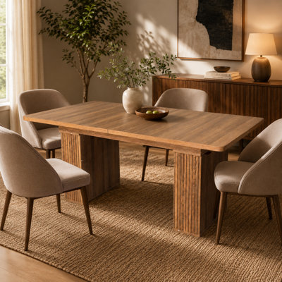 Table de salle à manger extensible 79 po avec rangement, table de salle à manger extensible moderne pour 6 à 10 personnes, table de salle à manger rectangulaire avec plateau épais et base large