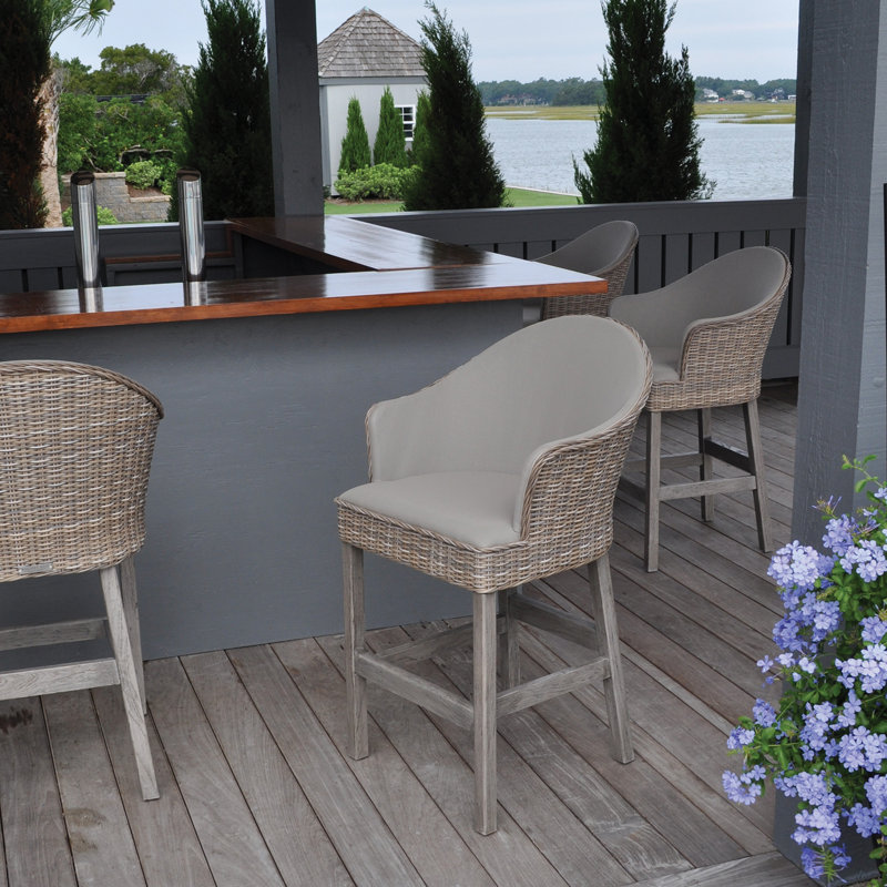 Milano Outdoor Teak Bar Stool