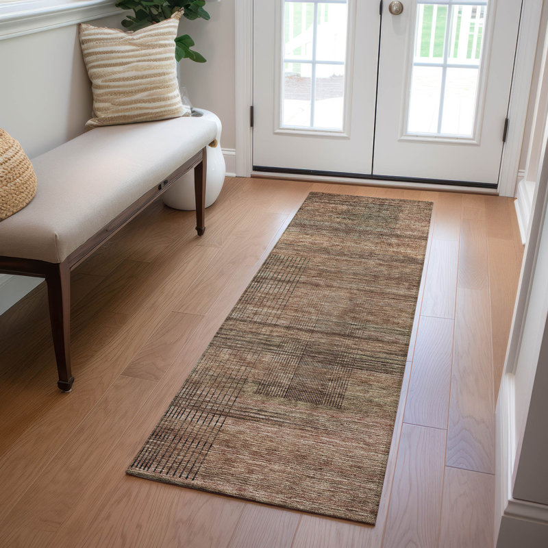 Tapis intérieur / extérieur Malchow avec envers antidérapant, Tapis de couloir 2 pi 3 po x 7 pi 6 po