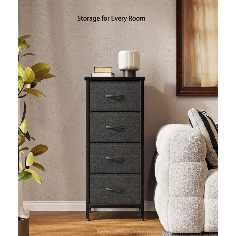 40cm W 4 - Drawer Chest of Drawers, Black