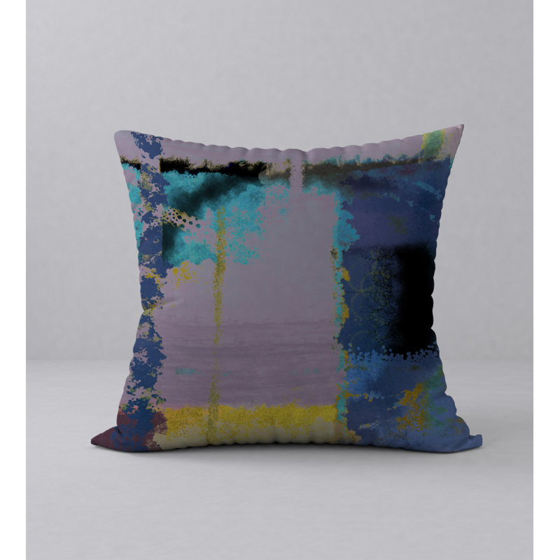 Abstract Reversible Throw Pillow, 18" x 18"