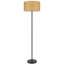 Lampe sur pied 61 po Avira, abat-jour en papier kraft rigide moucheté, métal noir-125317827