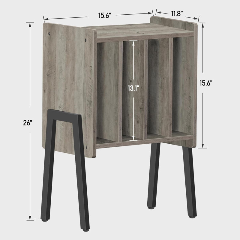 Metal 26'' H Storage Rack, Greige