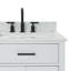 Meuble-lavabo double en bois massif 60 po avec lavabo en marbre de Carrare 0,75 po Jameal-894116610-927237178