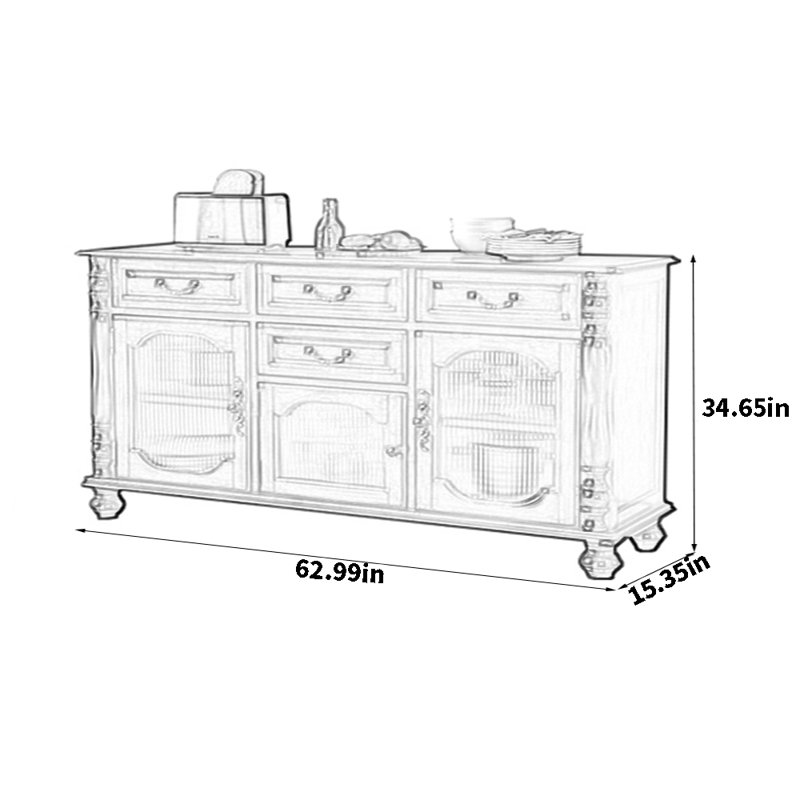 Waldrup, H 34,65 po x l 62,99 po x P 15,35 po