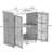 30'' Modern Bathroom Vanity With Ceramic Sink, Tempered Blurred Glass Doors, Matte Black Hardware & Adjustable Shelf-2135063693